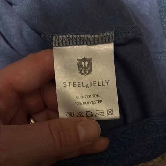 Steel & Jelly from England Blue Crew Neck Short Sleeve Tee - Picture 4 of 12